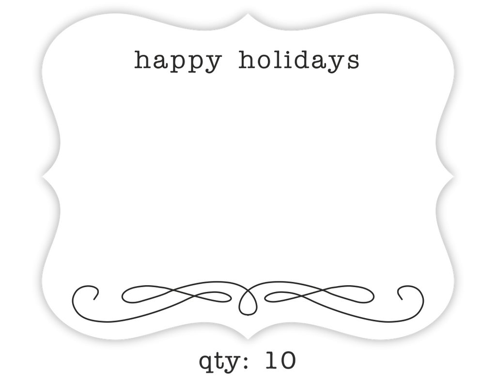 holiday greeting cards, 10-pack - the gifted tag