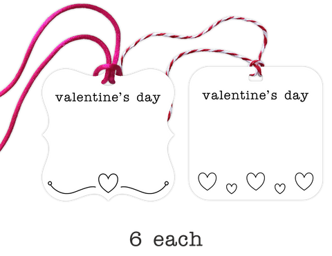 valentine's day gift tags, 12-pack - the gifted tag