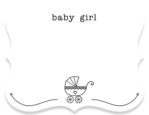 baby girl greeting card - the gifted tag