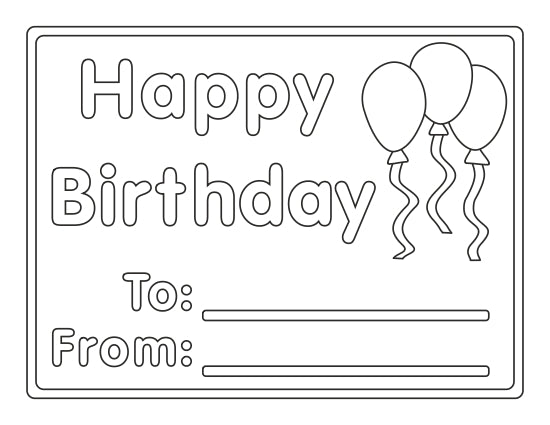birthday cards for kids to color, 10-pack - the gifted tag