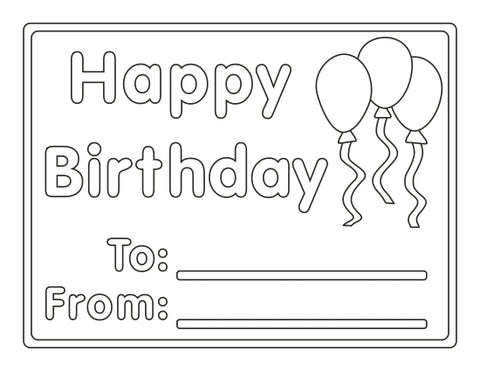 birthday cards for kids to color, 10-pack - the gifted tag