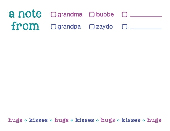 note to grandkids (bubbe and zayde) greeting cards - the gifted tag