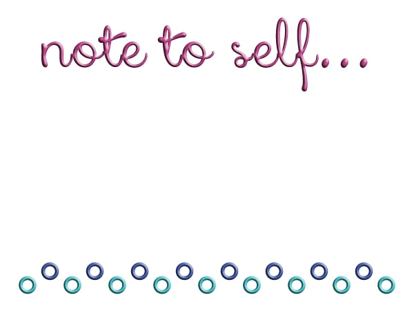 note to self notecards - the gifted tag