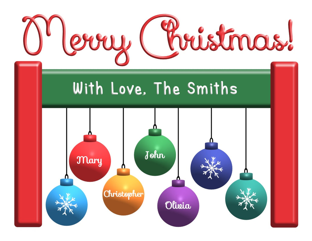 personalized christmas greeting cards - the gifted tag