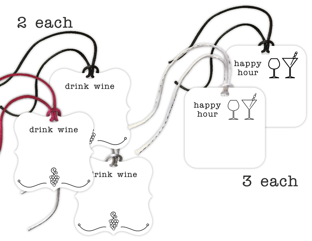 wine tags, 12-pack - the gifted tag