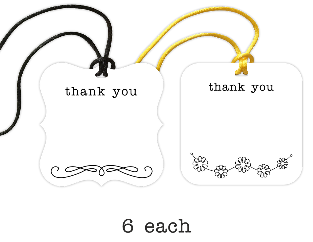 thank you gift tags, 12-pack - the gifted tag