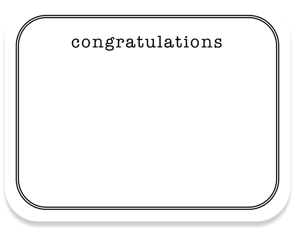 congratulations greeting card - the gifted tag