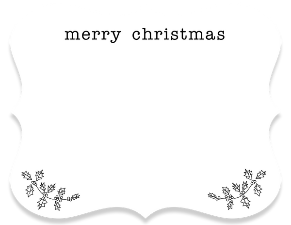 christmas greeting card - the gifted tag