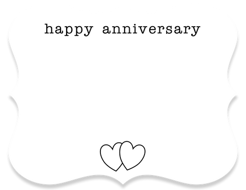 anniversary greeting card - the gifted tag