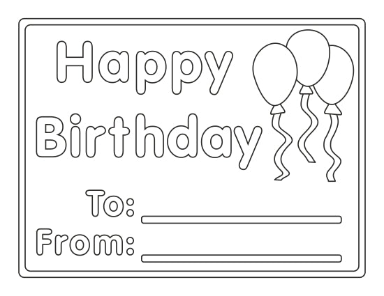 birthday cards for kids to color, 10-pack - the gifted tag
