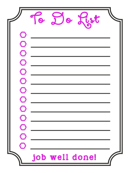 to do list notecards - the gifted tag